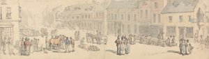 ニューポートハイストリート、ワイト島 作： Thomas Rowlandson